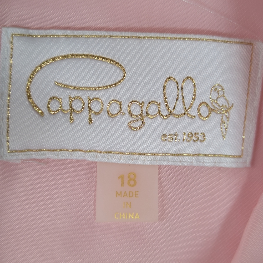 Pretty in Pink Dress Classic Style Brocade Embroidered Size 18 - Picture 5 of 11